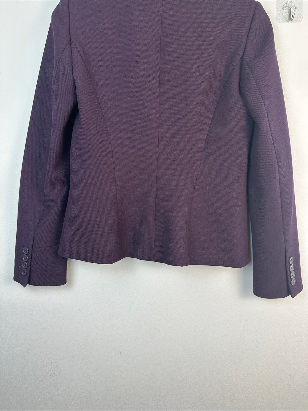 NWOT Hobbs London Vivienne Jacket Abuergine Single Button Blazer Size 4 Office - Picture 13 of 16